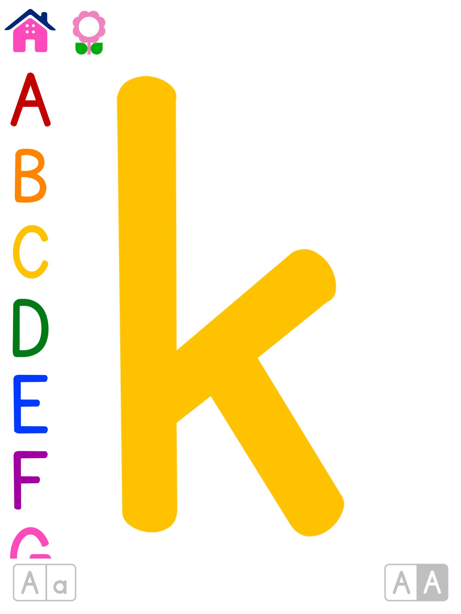 ABC Colorido | Flashcards alfabéticas para niños en jardín de infante